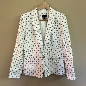 J Crew Navy and White School Boy Blazer